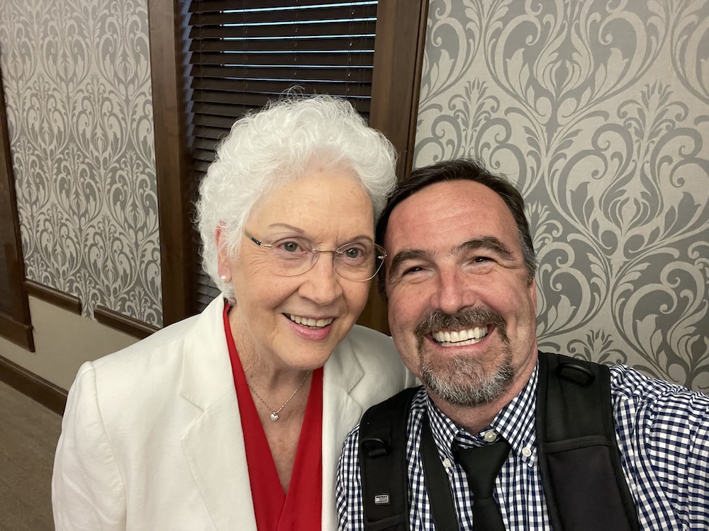 Sam with Betty Wiseman