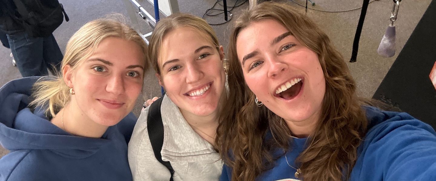 Chelsea Miller (left) with friends from 3+3 program