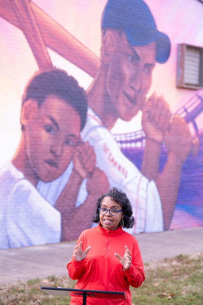 Dr. Kimbro Hamilton speaks at event