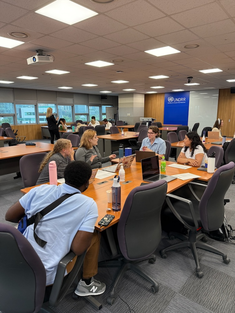 Students collaborate at UNDRR