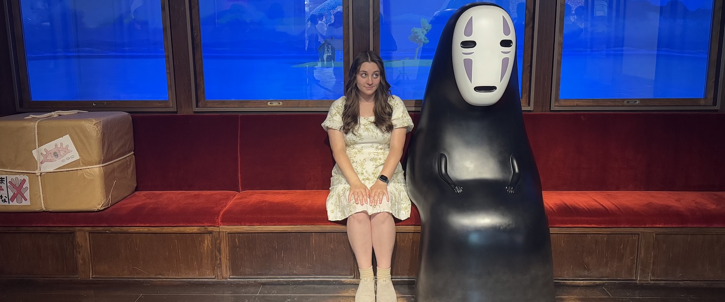 Lockney on a bus in Japan