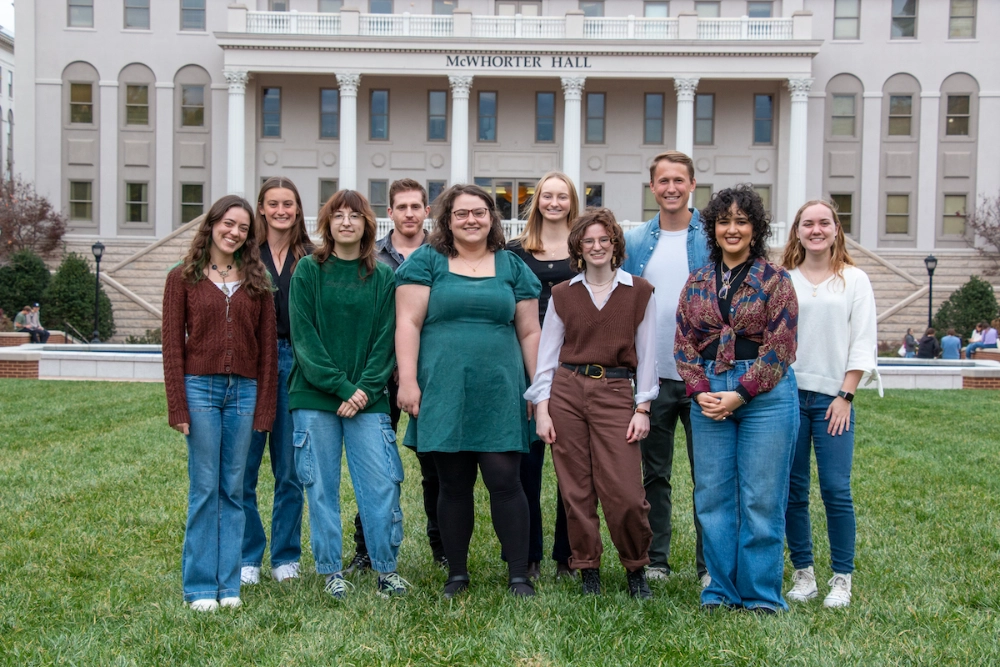 Group of students on lawn