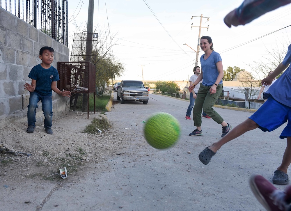 people play soccer in mexico on Belmont mission trip