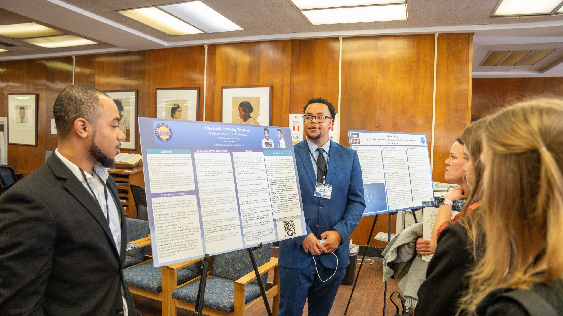 Students present their posters
