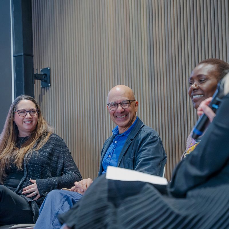 Kristin Beckum, Pradip Malde and Dr. Olivia Bahemuka