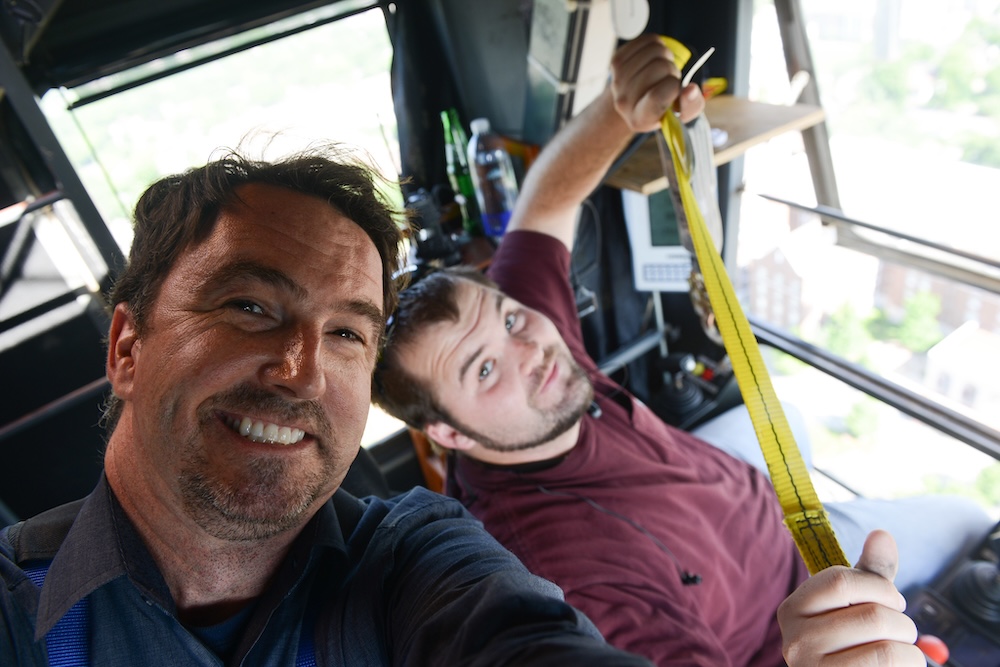 Sam with Crane operator