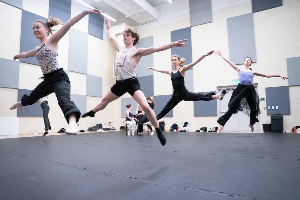 dance students at rehearsal