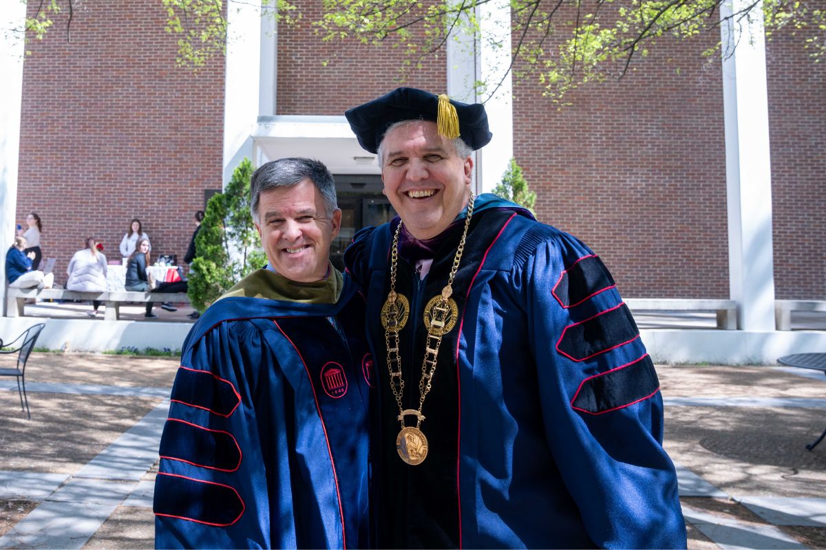 Dr. Greg Jones and Dr. David Gregory at Scholarship and Awards Day