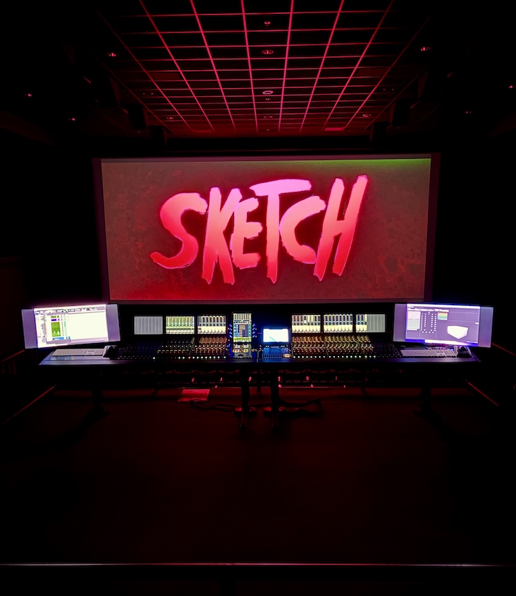Sketch logo on Johnson screen