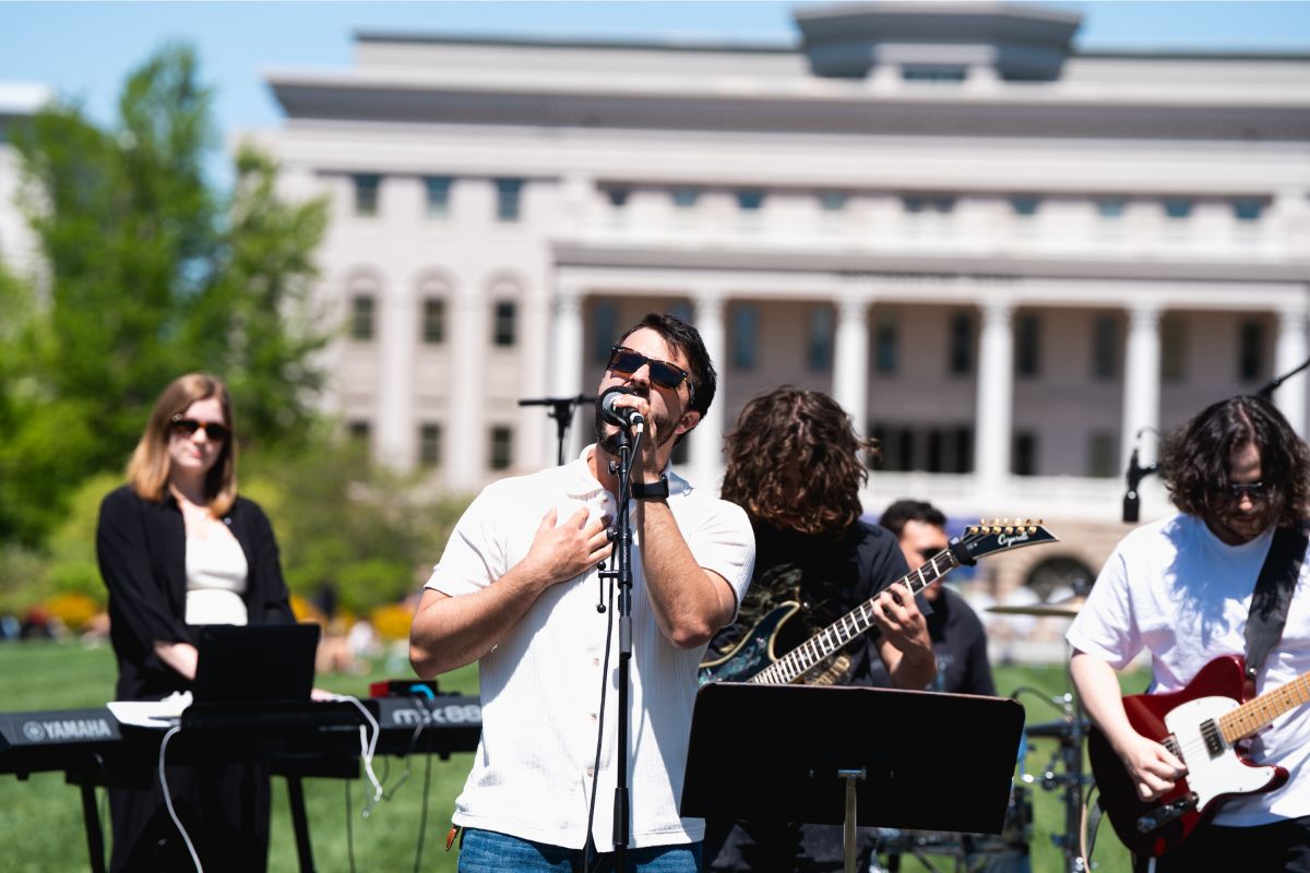 Band plays at SPARK