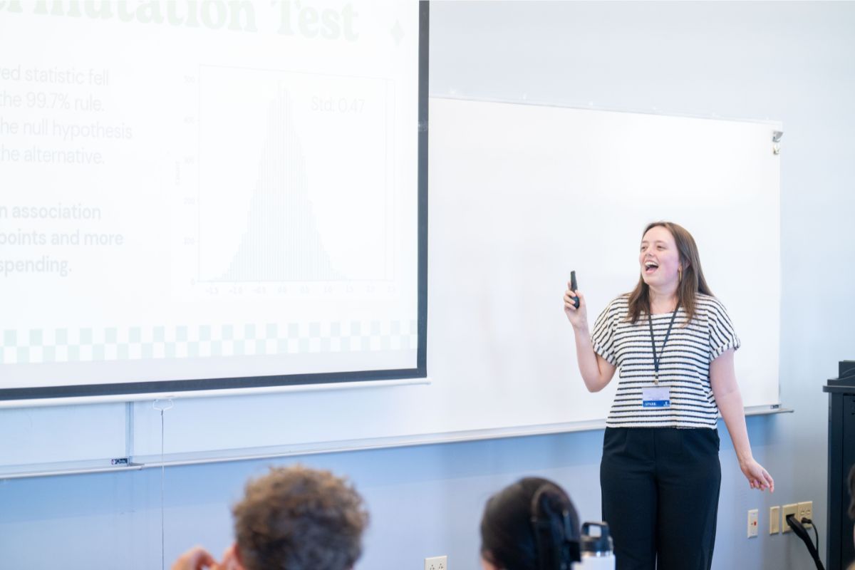 Student presents at SPARK