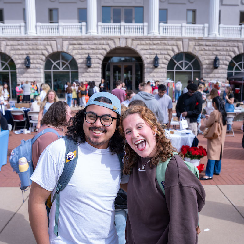 Two students ate Entrepreneurship Village