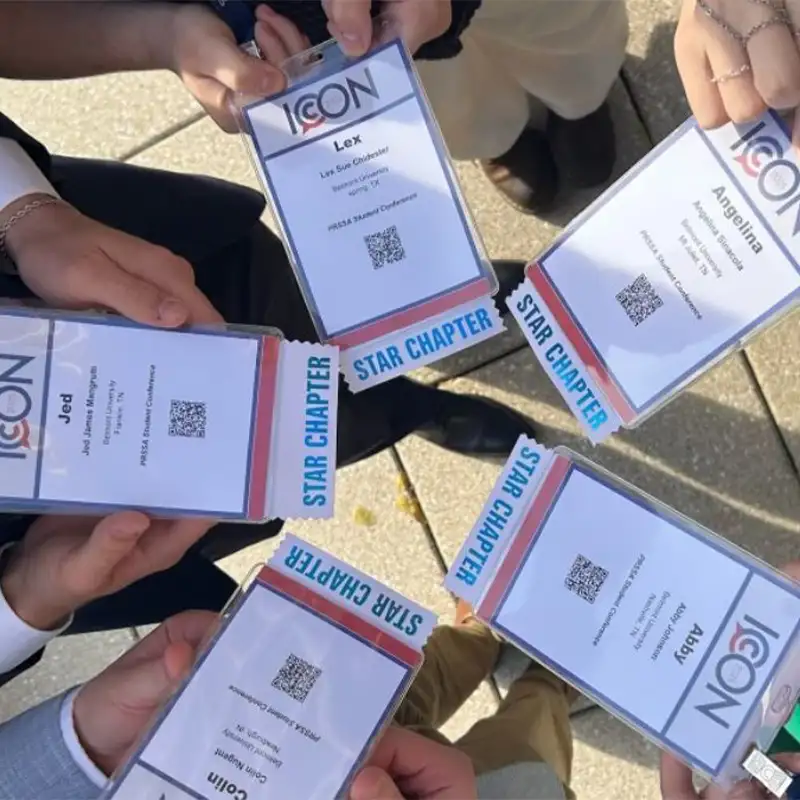 PRSSA awards nametags