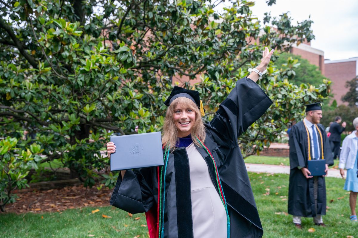 Belmont student at graduation