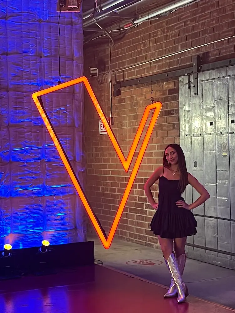 Ashley Marina with Voice sign