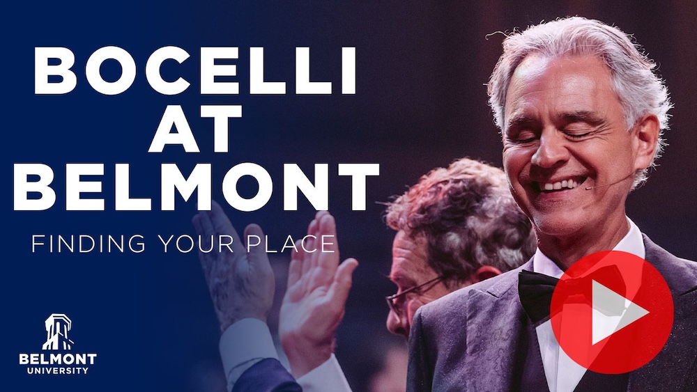 Bocelli at Belmont: Finding Your Place