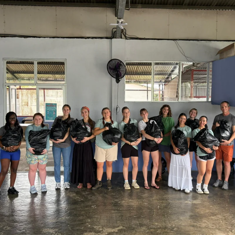 A group of students on a mission trip. 