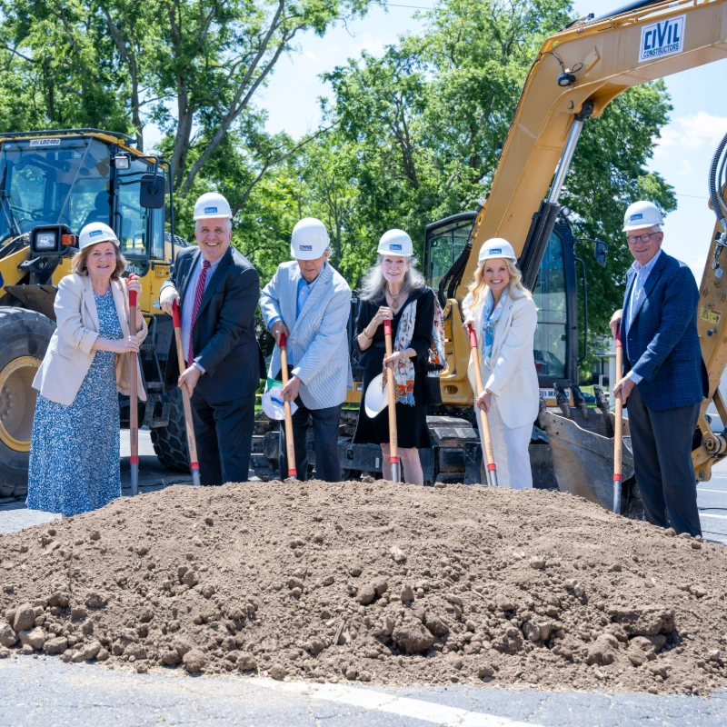Belmont leaders along with Mike and Linda Curb break ground on new Music Row facility