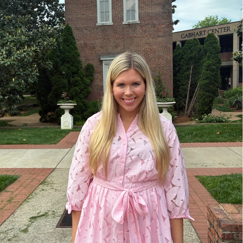 Delaney Culloton smiling at the camera on Belmont's campus