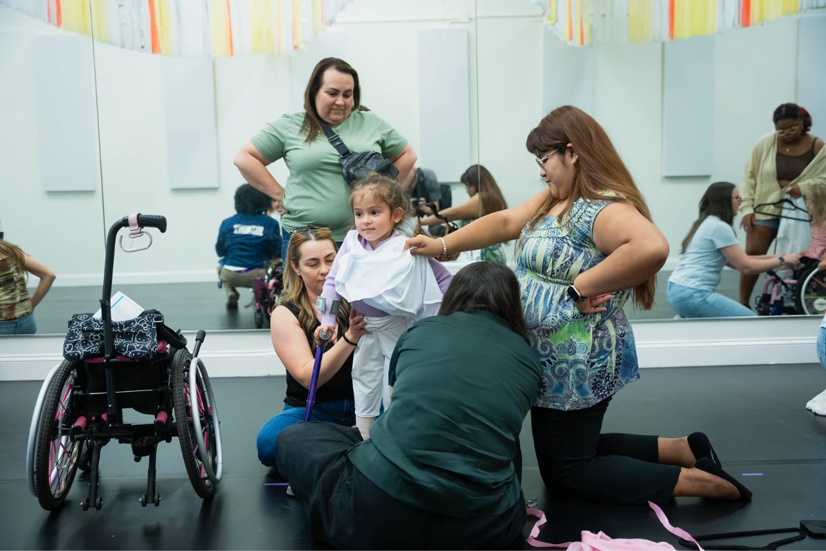 Fashion students work with dancers at Move Inclusive