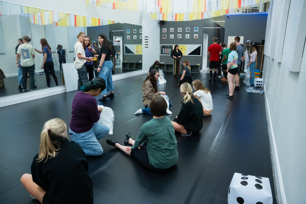 Fashion students work with dancers at Move Inclusive