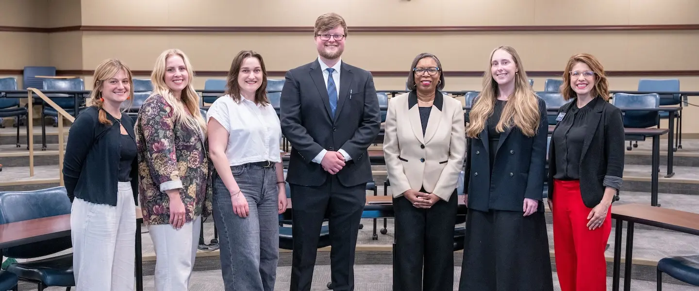 Group shot with Belmont Law's team and the Nashville Conflict Resolution Clinic team