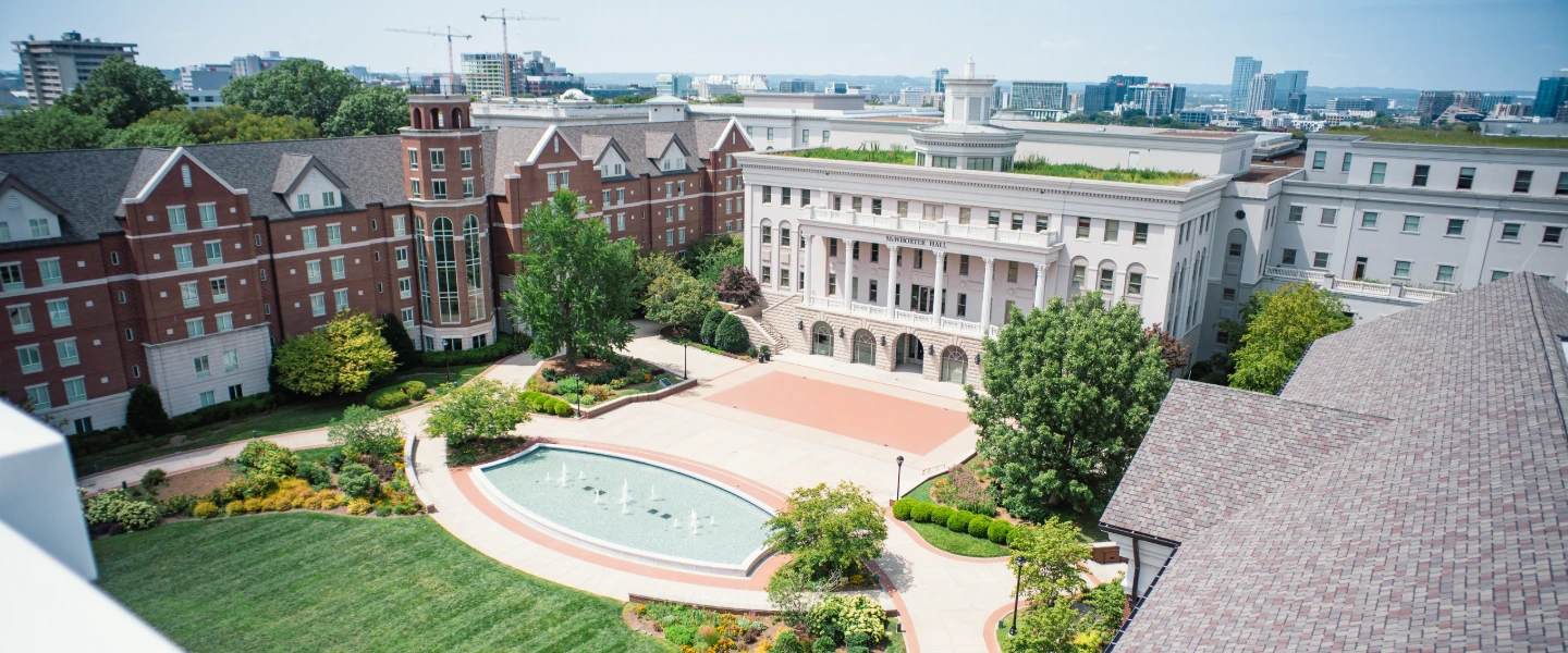 View from above of McWhorter Hall 