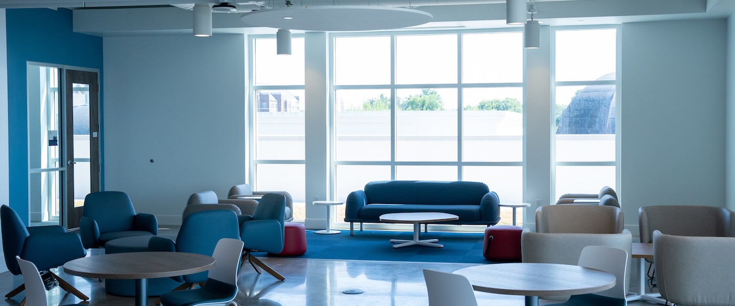 Empty  space with chairs and study desks