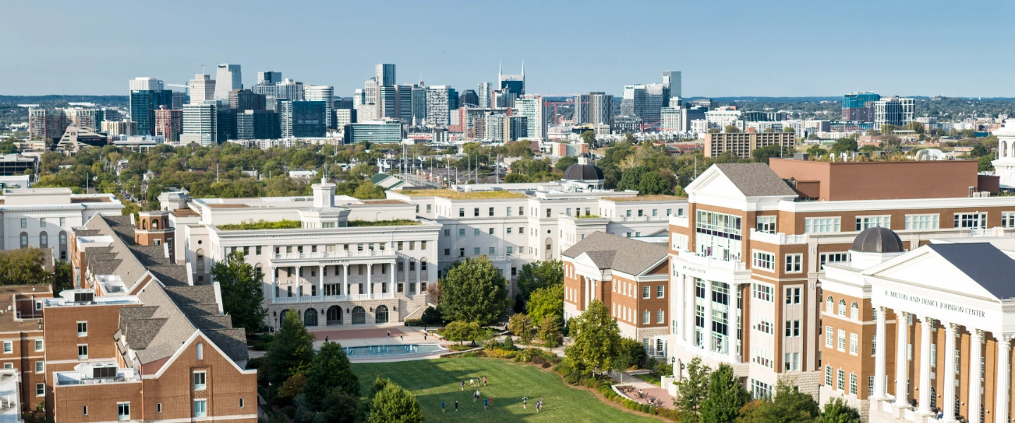 Belmont Campus with Nashville Skyline in the Background