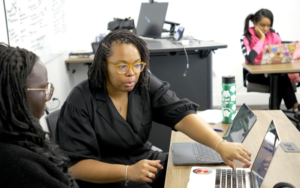 Heather Finch instructing class