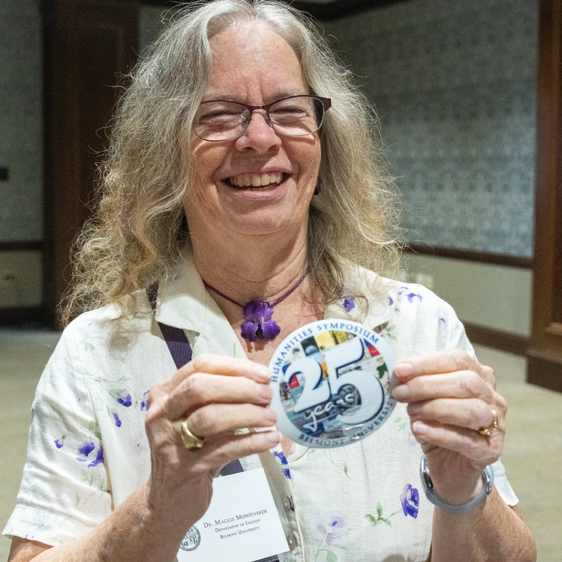 Dr. Maggie Monteverde, celebrating after her talk at the symposium