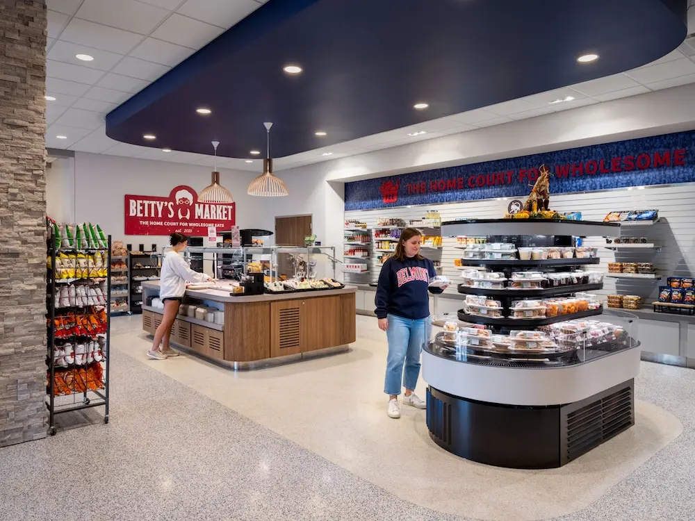 Students shopping in Betty's Market