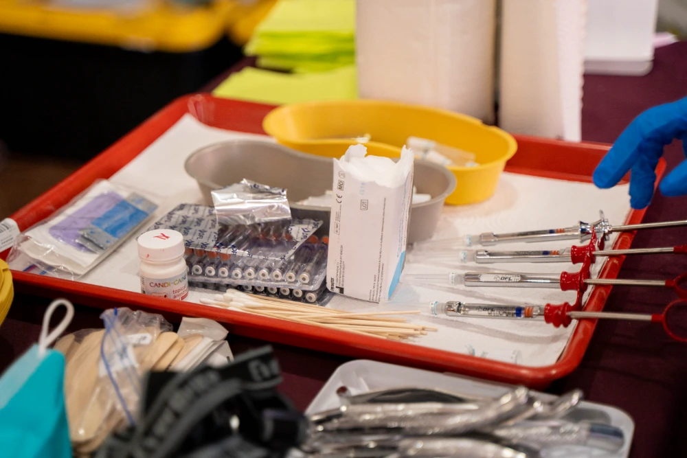 Medical equipment in the clinic