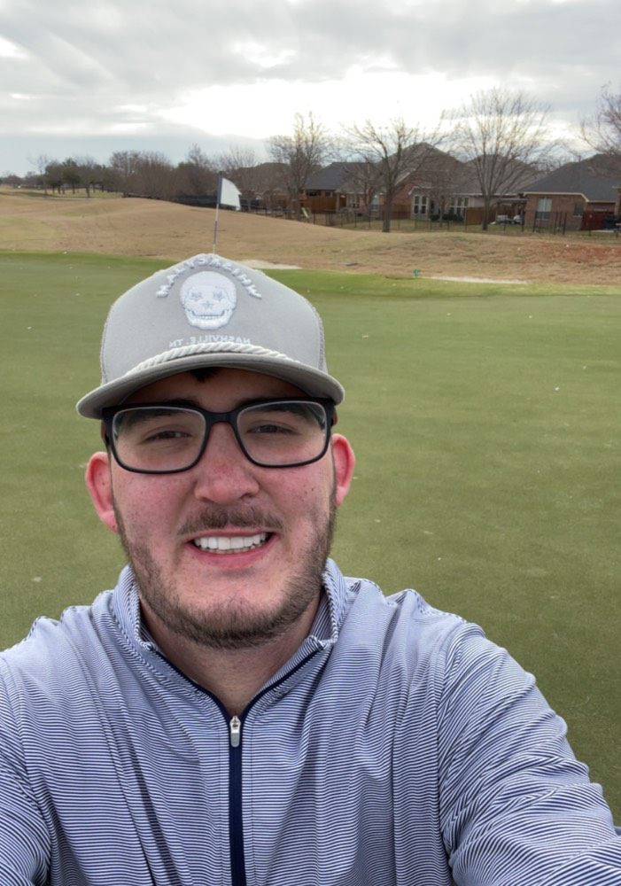 Seth Holland on a golf course