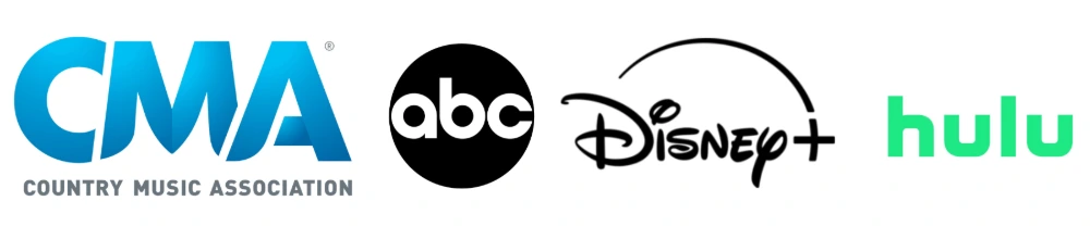 cma, abc, disney+, hulu logos
