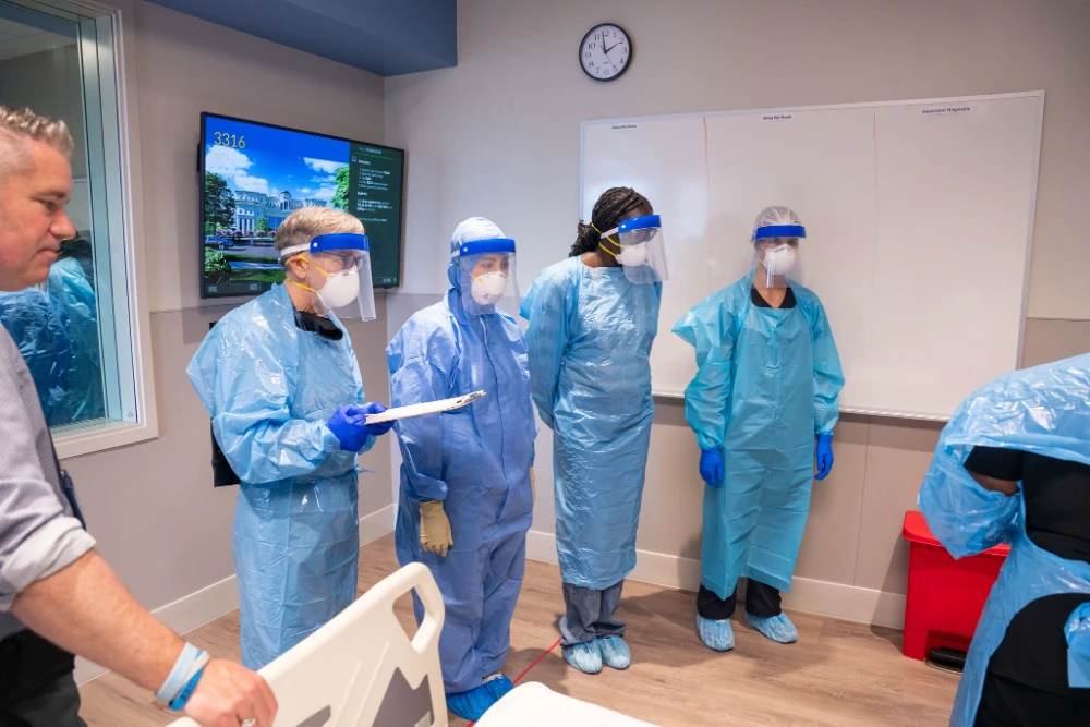 Simulation participants in PPE