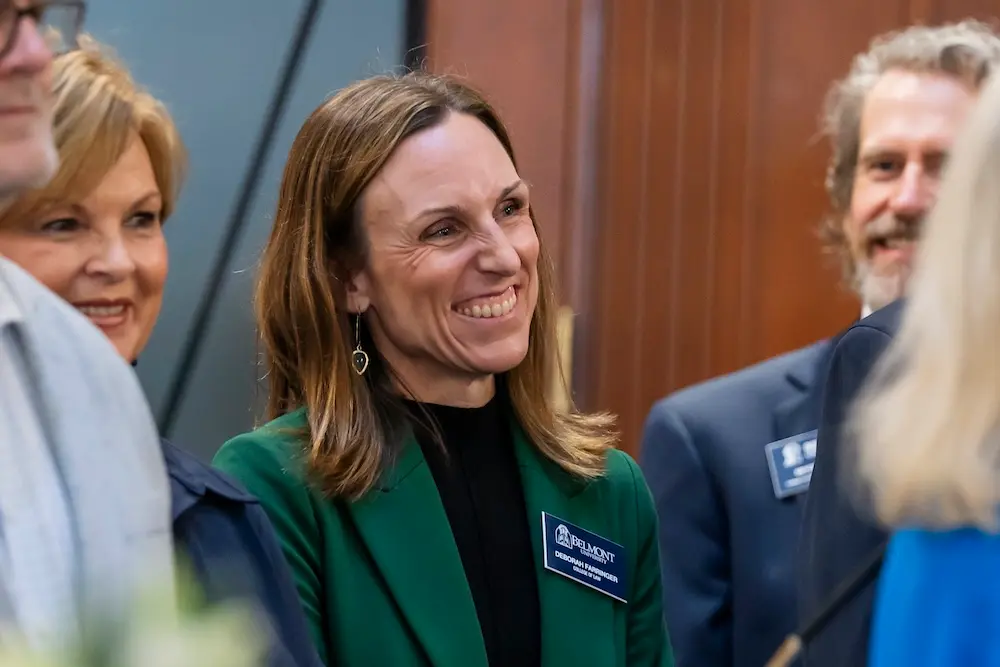 Deborah Farringer smiling in a crowd