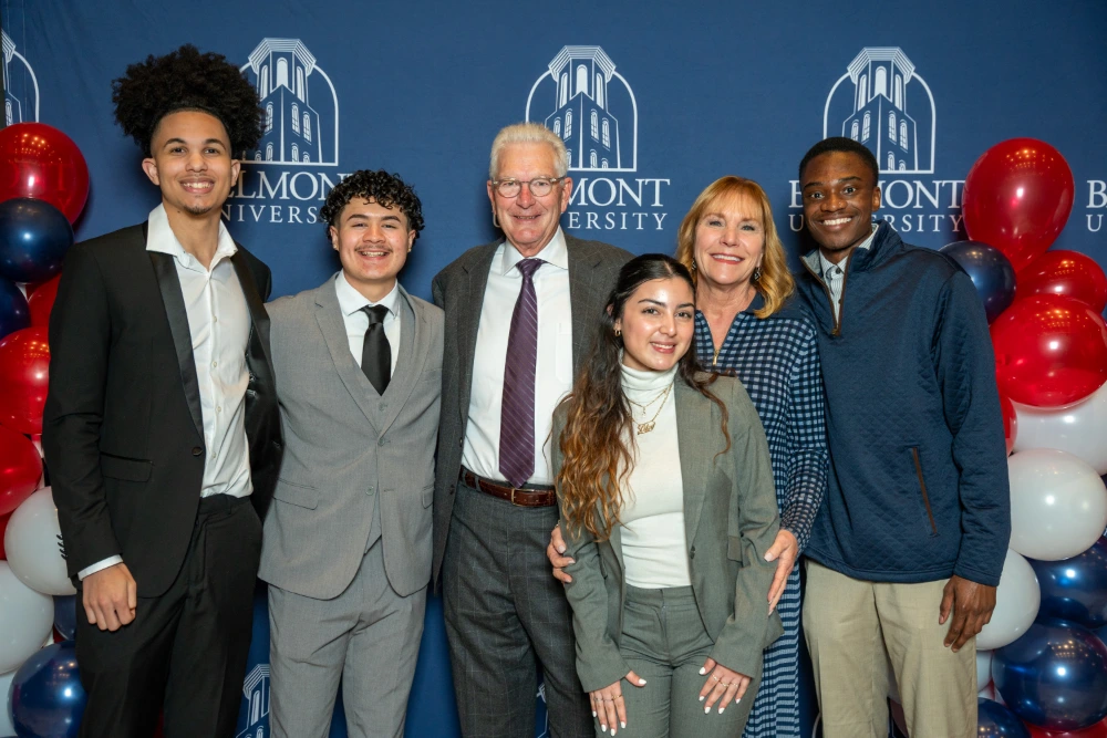 Milton and Denice Johnson with Bell Tower Scholars