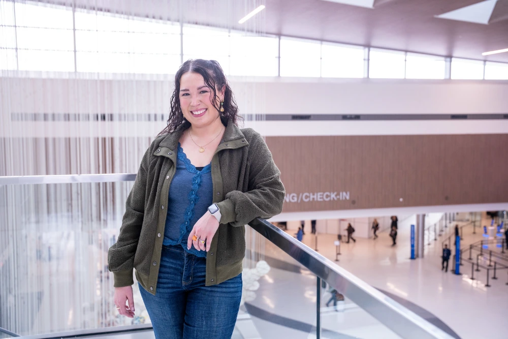 Gustafson at the airport