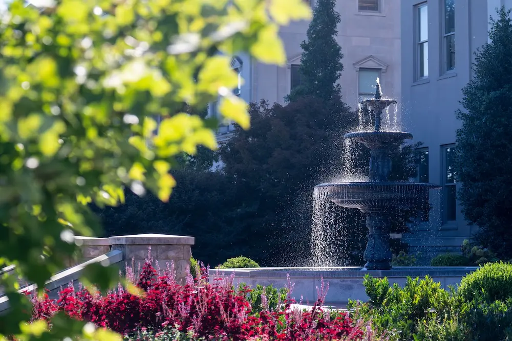 Water fountain on a sunny day